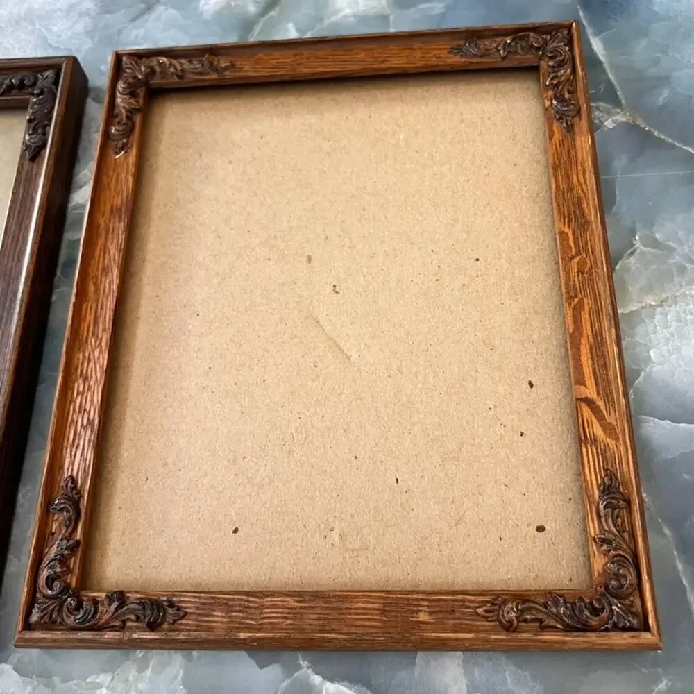 Vtg Wood Ornate Picture Frame Fits 9.5